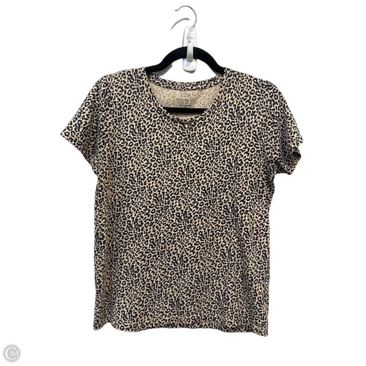Top Short Sleeve Basic By J. Crew In Leopard Print, Size: S
