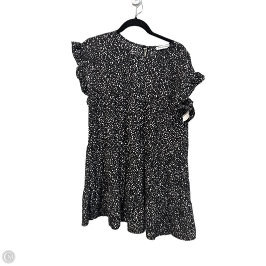 Dress Casual Midi By Solutions In Black & White, Size: S
