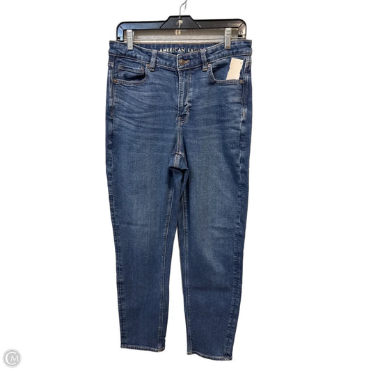 Jeans Wide Leg By American Eagle In Blue Denim, Size: 10