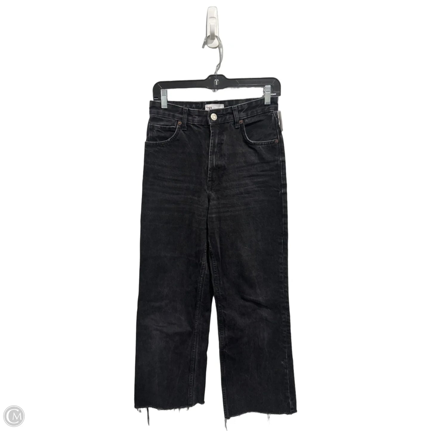 Jeans Wide Leg By Zara In Black, Size: 4