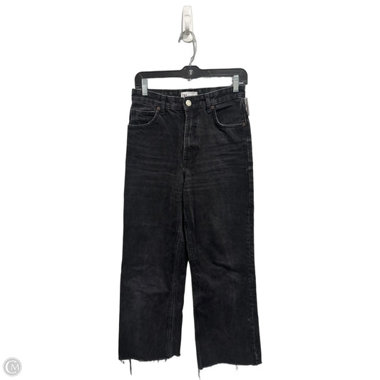 Jeans Wide Leg By Zara In Black, Size: 4