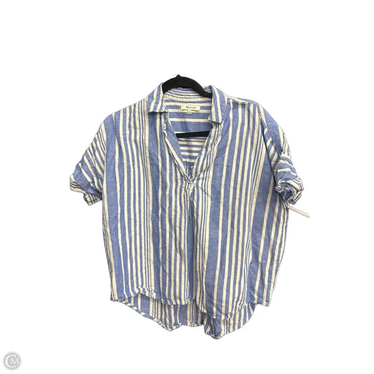 Top Short Sleeve By Madewell In Striped Pattern, Size: S