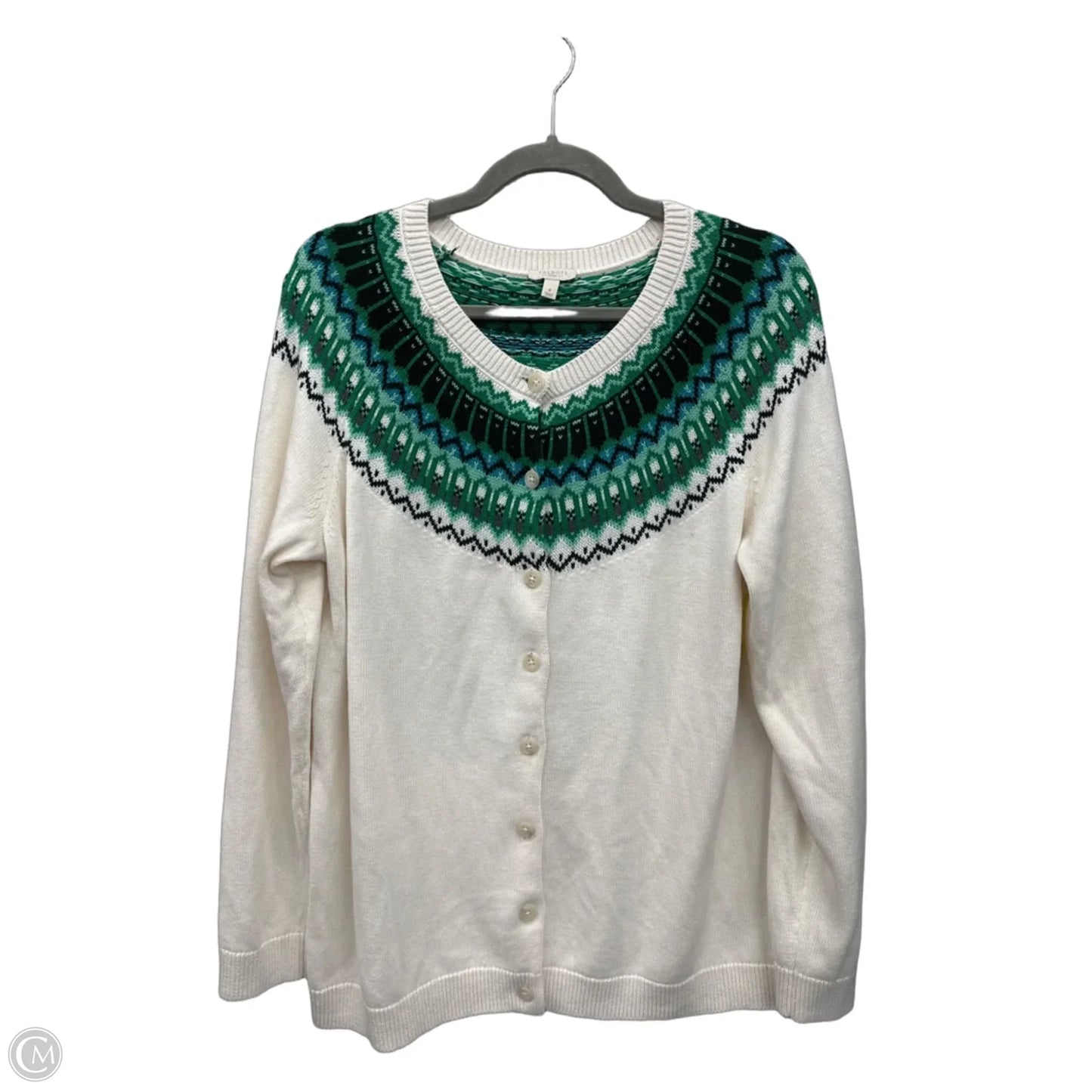 Cardigan By Clothes Mentor In Cream, Size: Xl