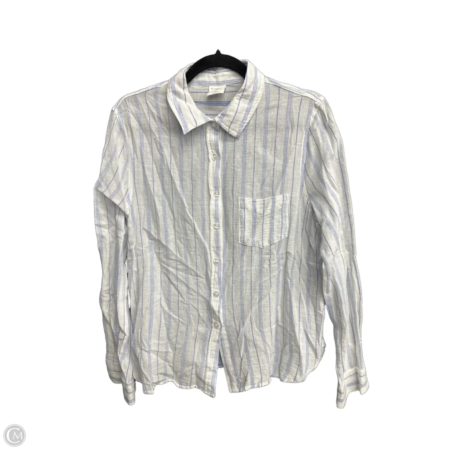 Top Long Sleeve By By Together In Striped Pattern, Size: M