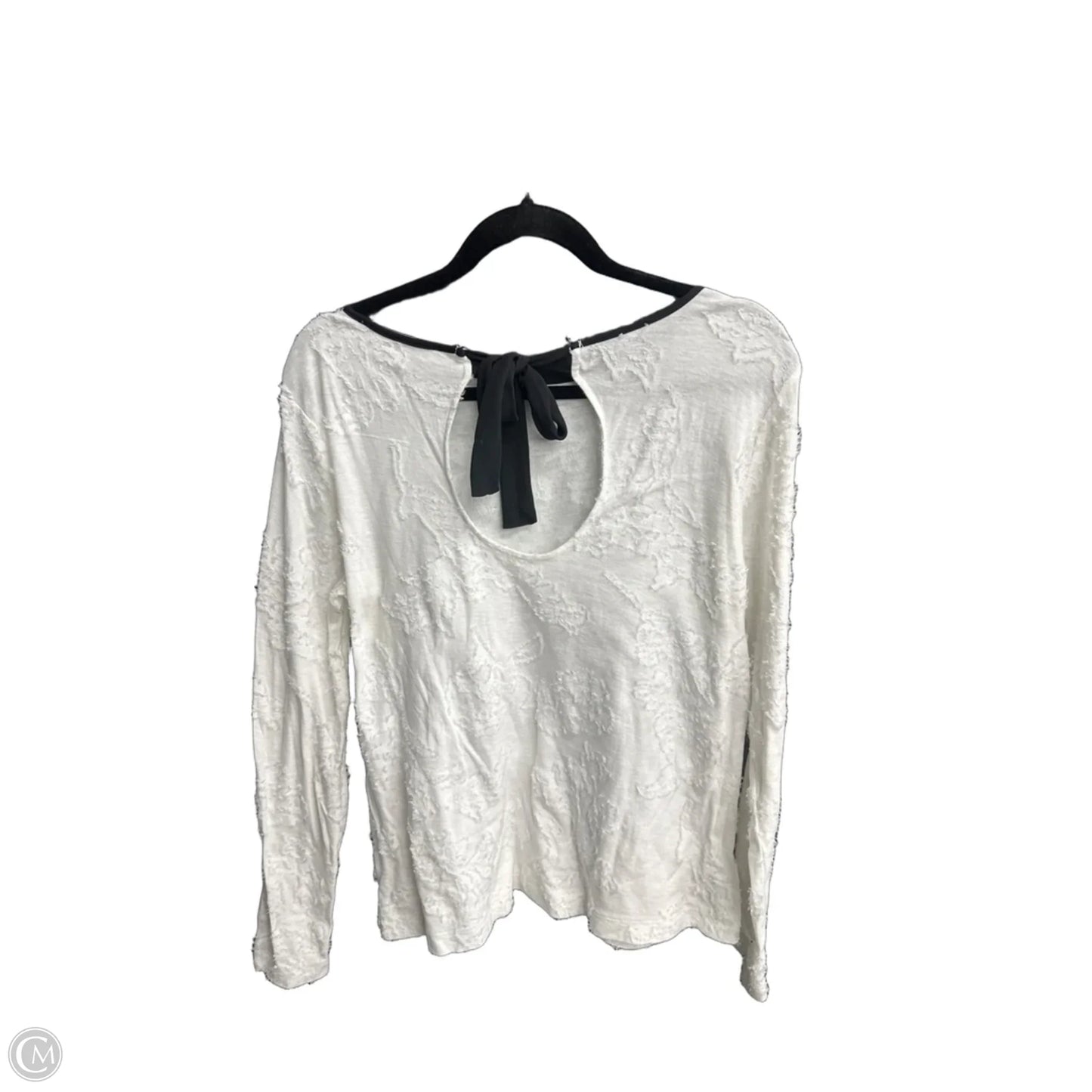 Top Long Sleeve By Loft In White, Size: M