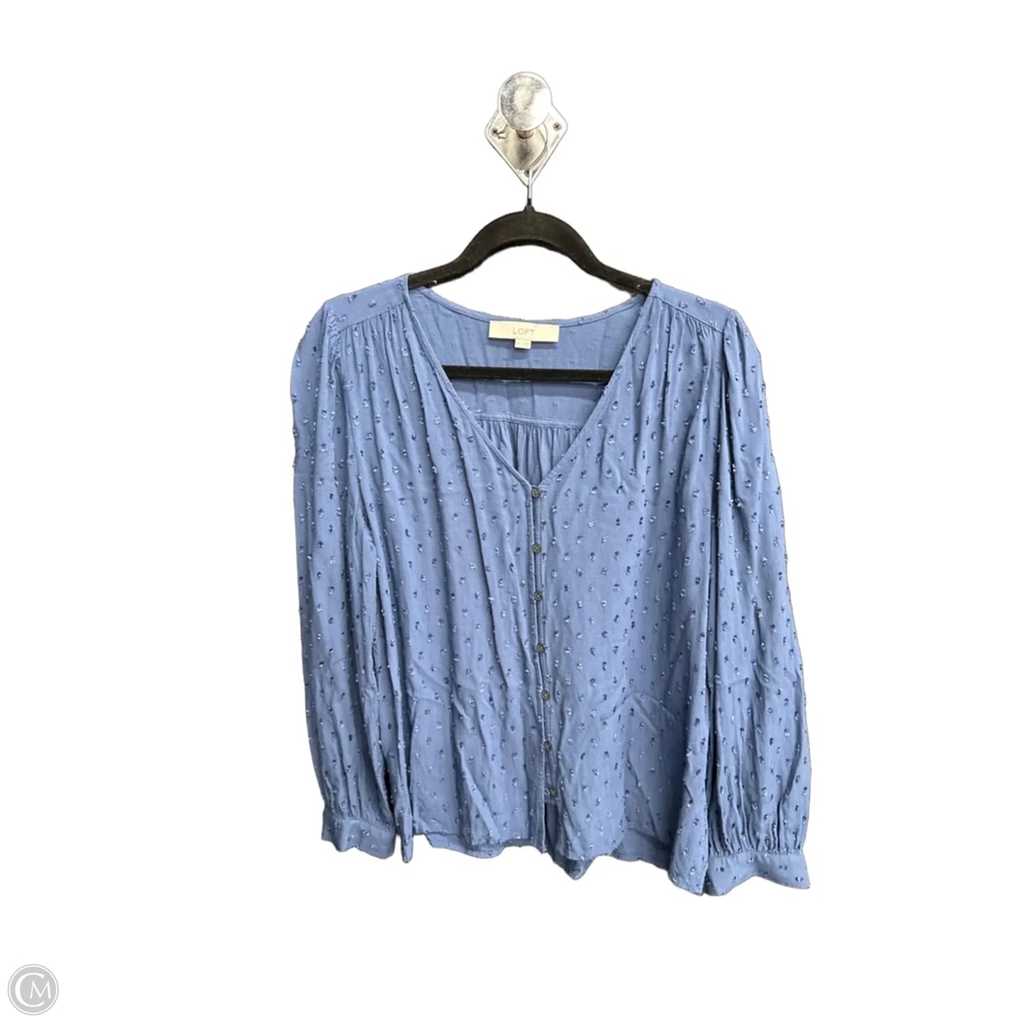 Top Long Sleeve By Loft In Blue, Size: M