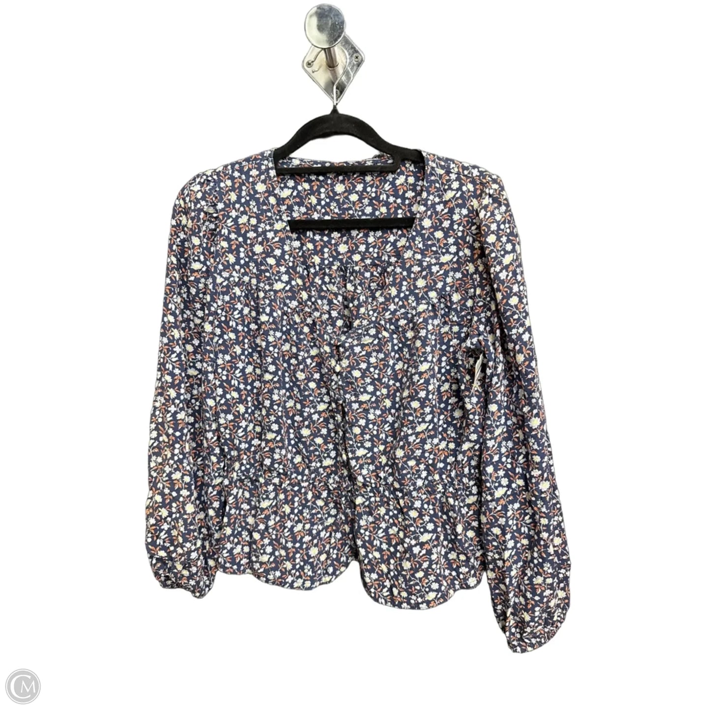 Top Long Sleeve By Madewell In Floral Print, Size: S