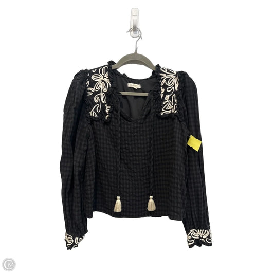 Top Long Sleeve By Clothes Mentor In Black, Size: M