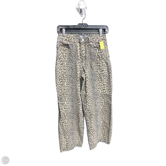 Jeans Wide Leg By Clothes Mentor In Leopard Print, Size: 2