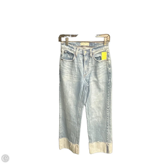Jeans Wide Leg By Abercrombie And Fitch In Blue Denim, Size: 0