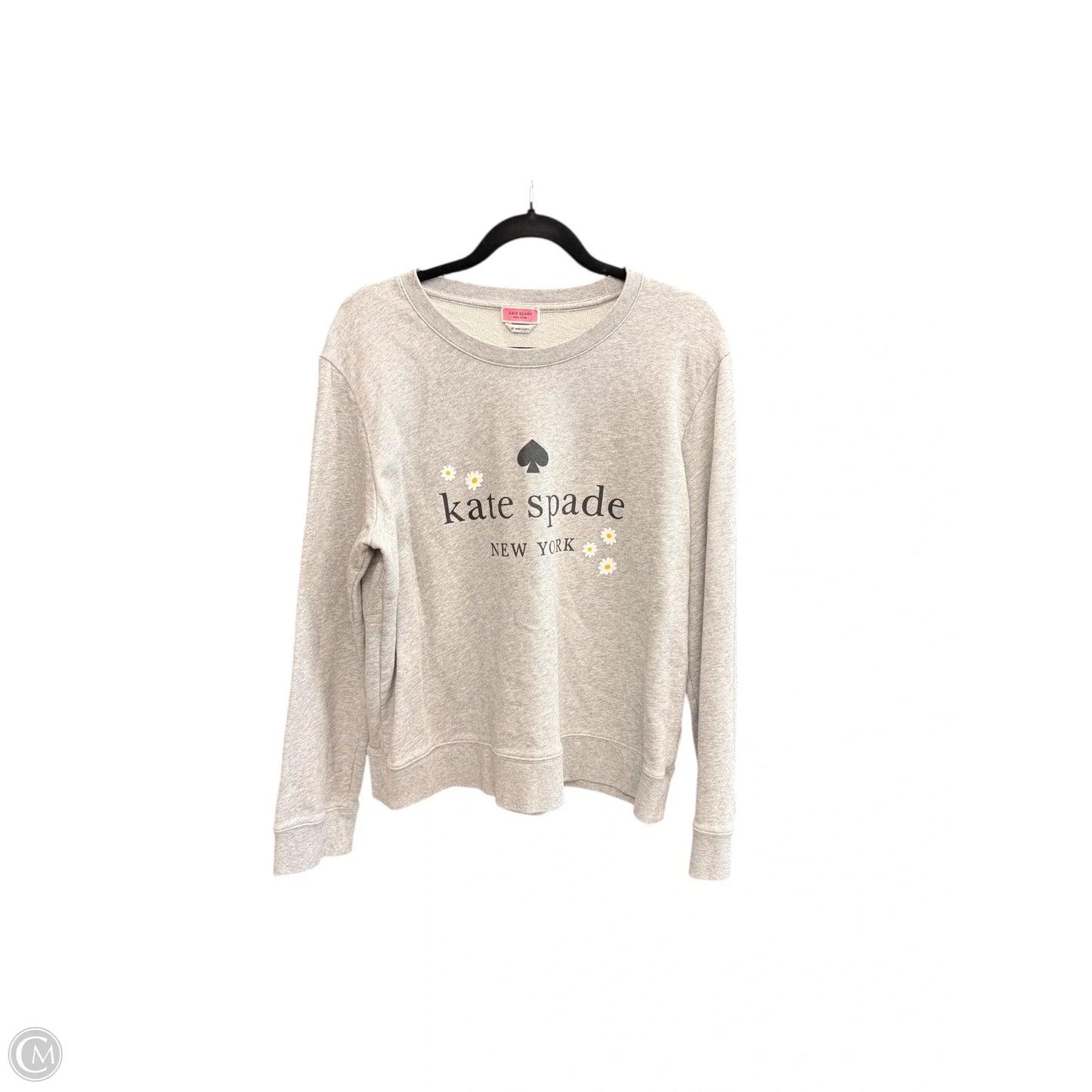 Sweater Designer By Kate Spade In Grey, Size: Xl