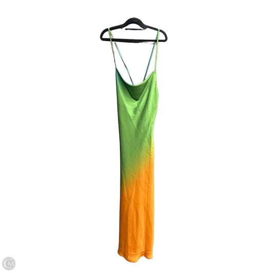 Dress Casual Maxi By Dress Forum In Green & Orange, Size: S