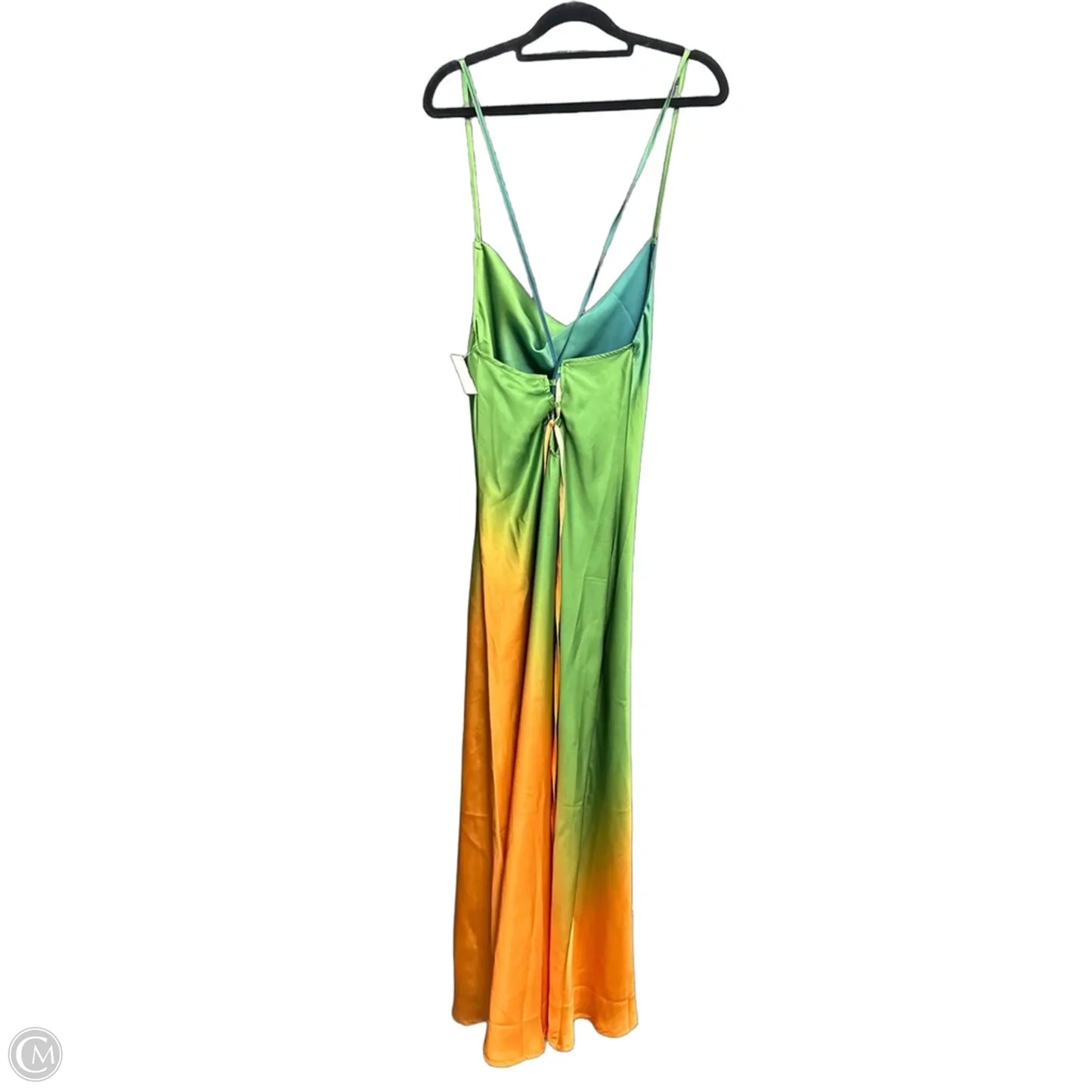 Dress Casual Maxi By Dress Forum In Green & Orange, Size: S