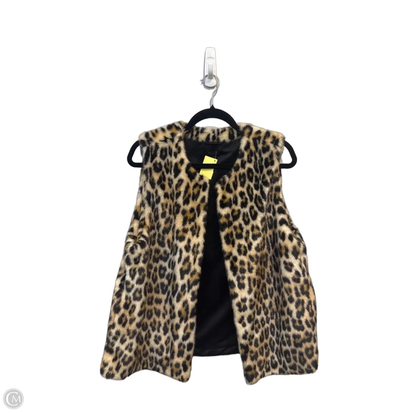 Vest Faux Fur & Sherpa By Talbots In Animal Print, Size: L