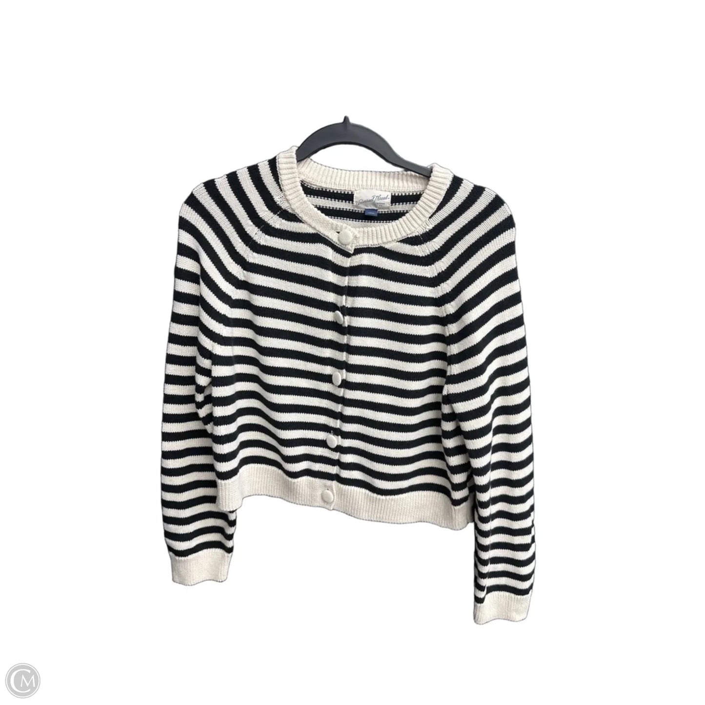 Sweater Cardigan By Universal Thread In Striped Pattern, Size: S