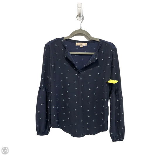 Top Long Sleeve By Loft In Navy, Size: Xs