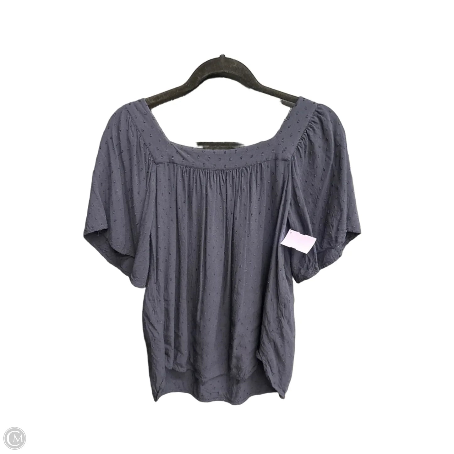 Top Short Sleeve By Loft In Navy, Size: S