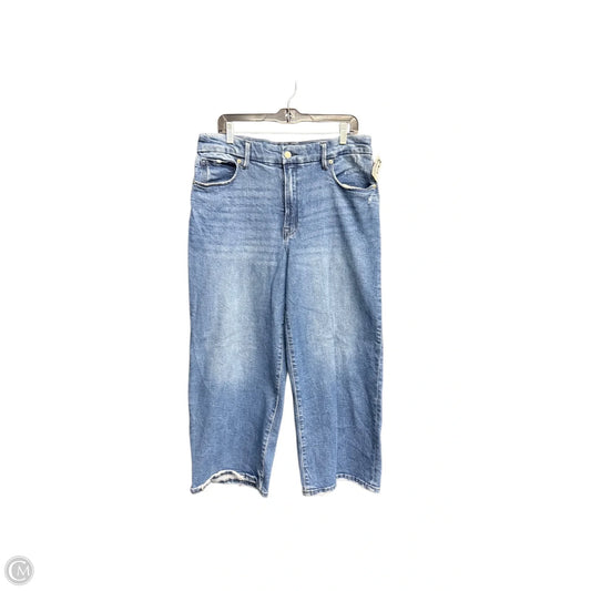 Jeans Wide Leg By Good American In Blue Denim, Size: 12