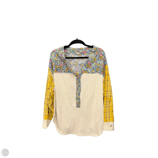 Top Long Sleeve By Pol In Multi-colored, Size: M