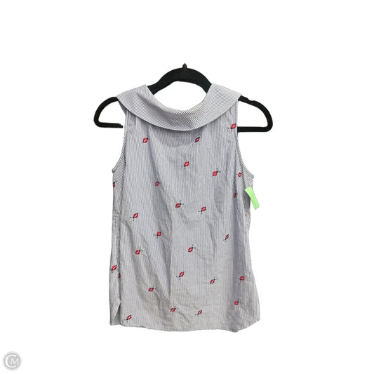 Top Sleeveless By Talbots In Striped Pattern, Size: M