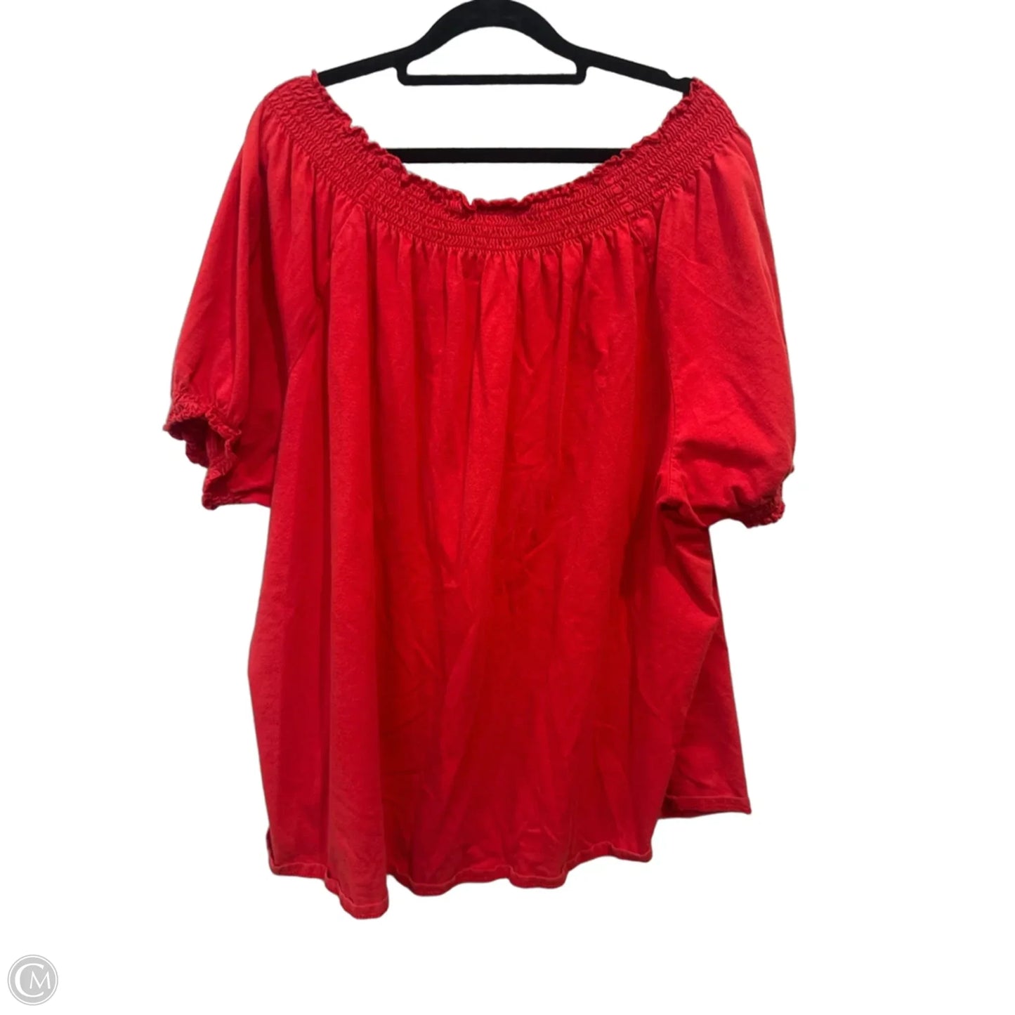 Top Short Sleeve By Rebecca Malone In Red, Size: 3x