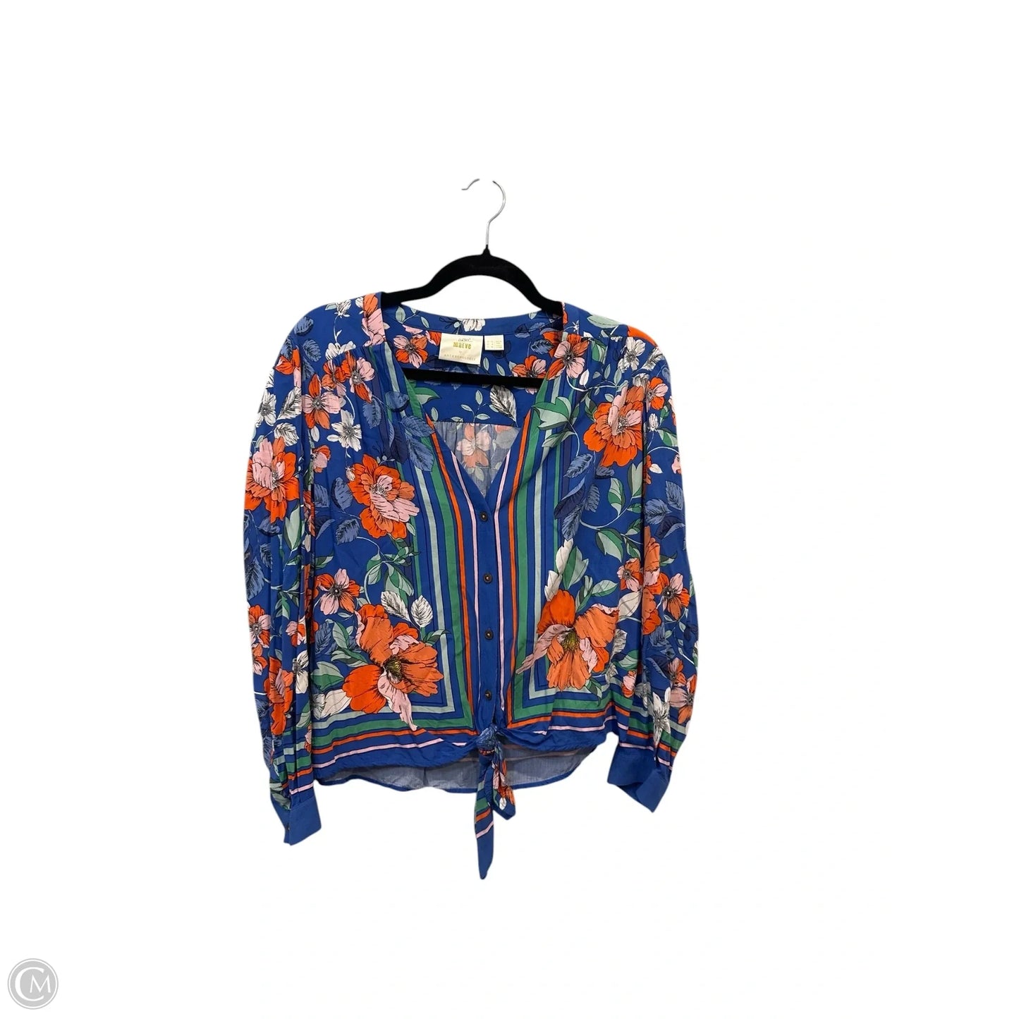 Top 3/4 Sleeve By Maeve In Floral Print, Size: 8