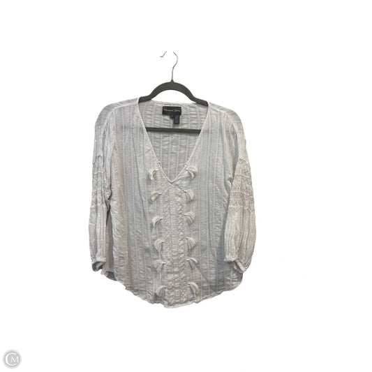 Top 3/4 Sleeve By Michael Stars In White, Size: M