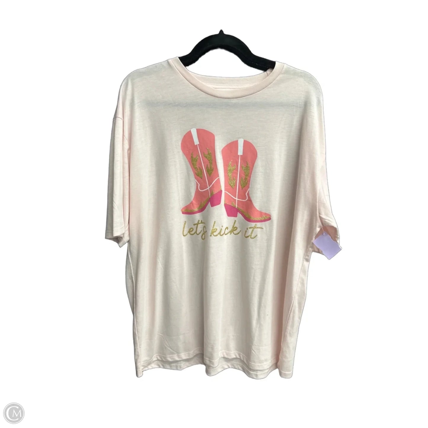 Top Short Sleeve By Clothes Mentor In Pink, Size: Xl