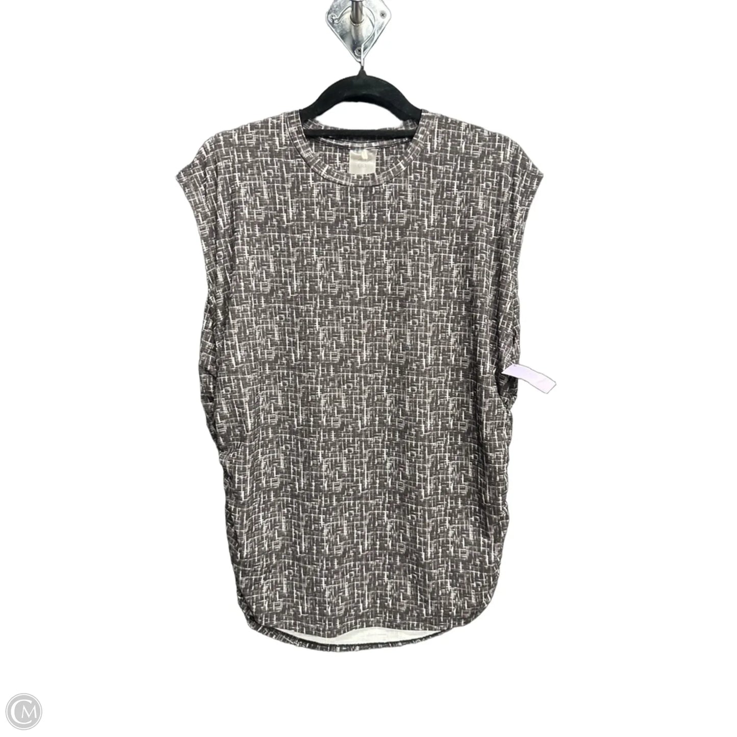 Athletic Tank Top By Calia In Black & White, Size: L