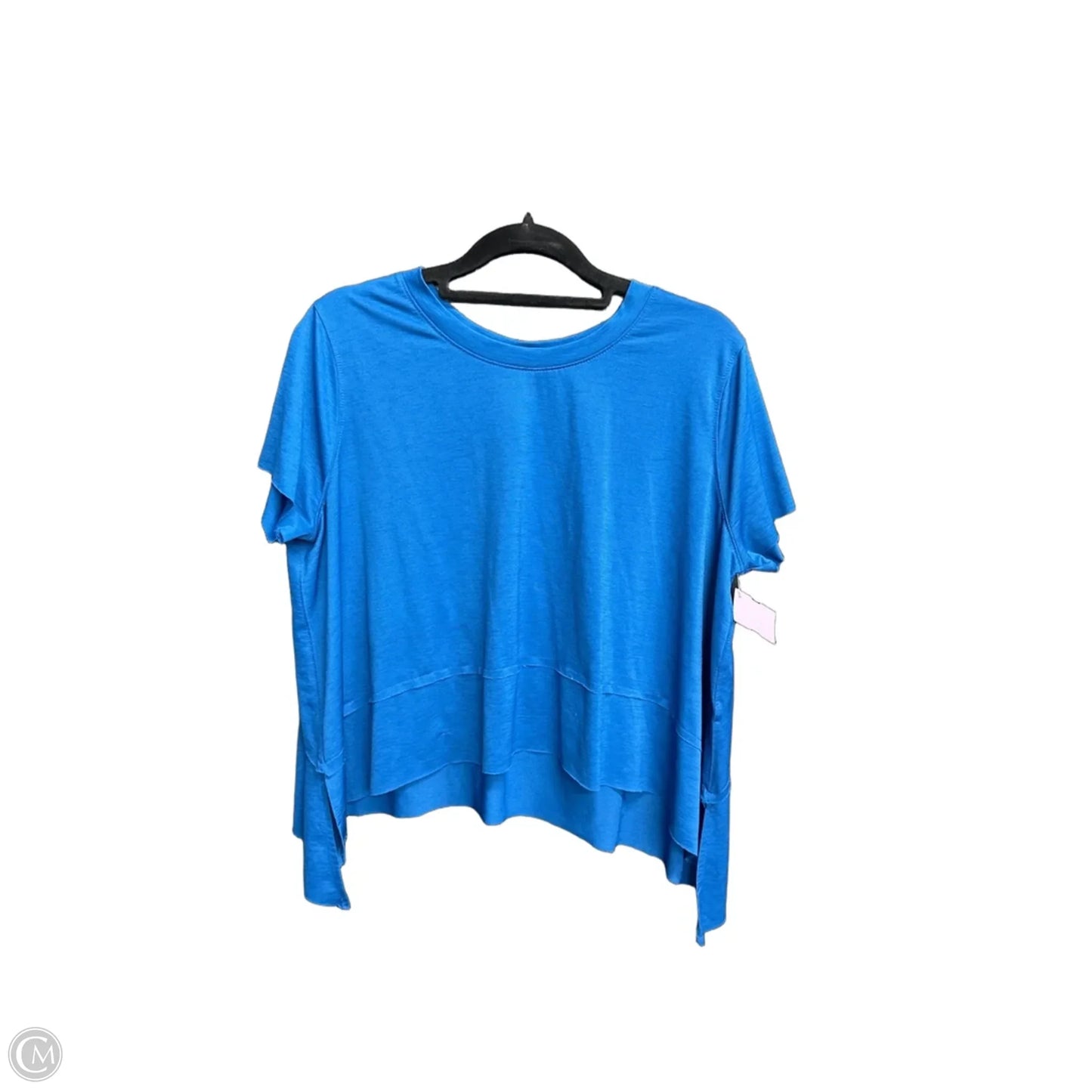 Top Short Sleeve By Zenana In Blue, Size: M