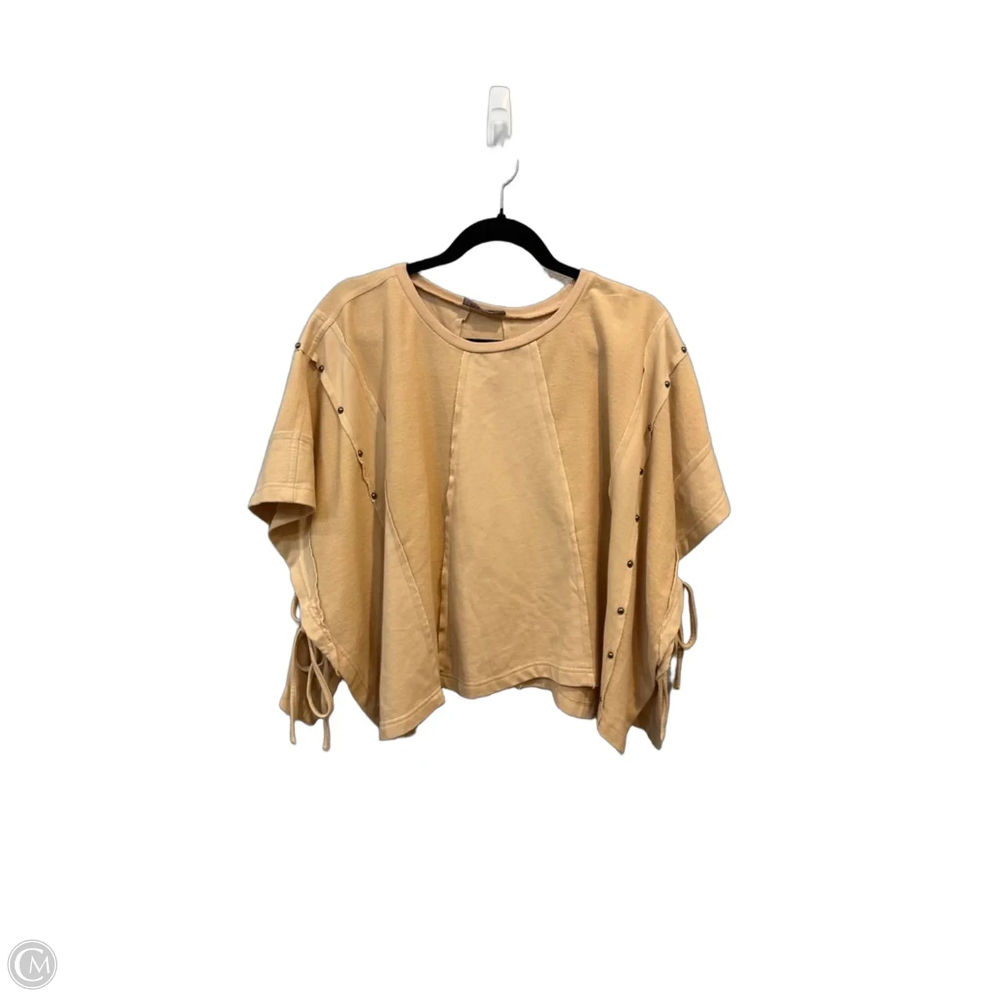 Top Short Sleeve By Blue B In Tan, Size: S