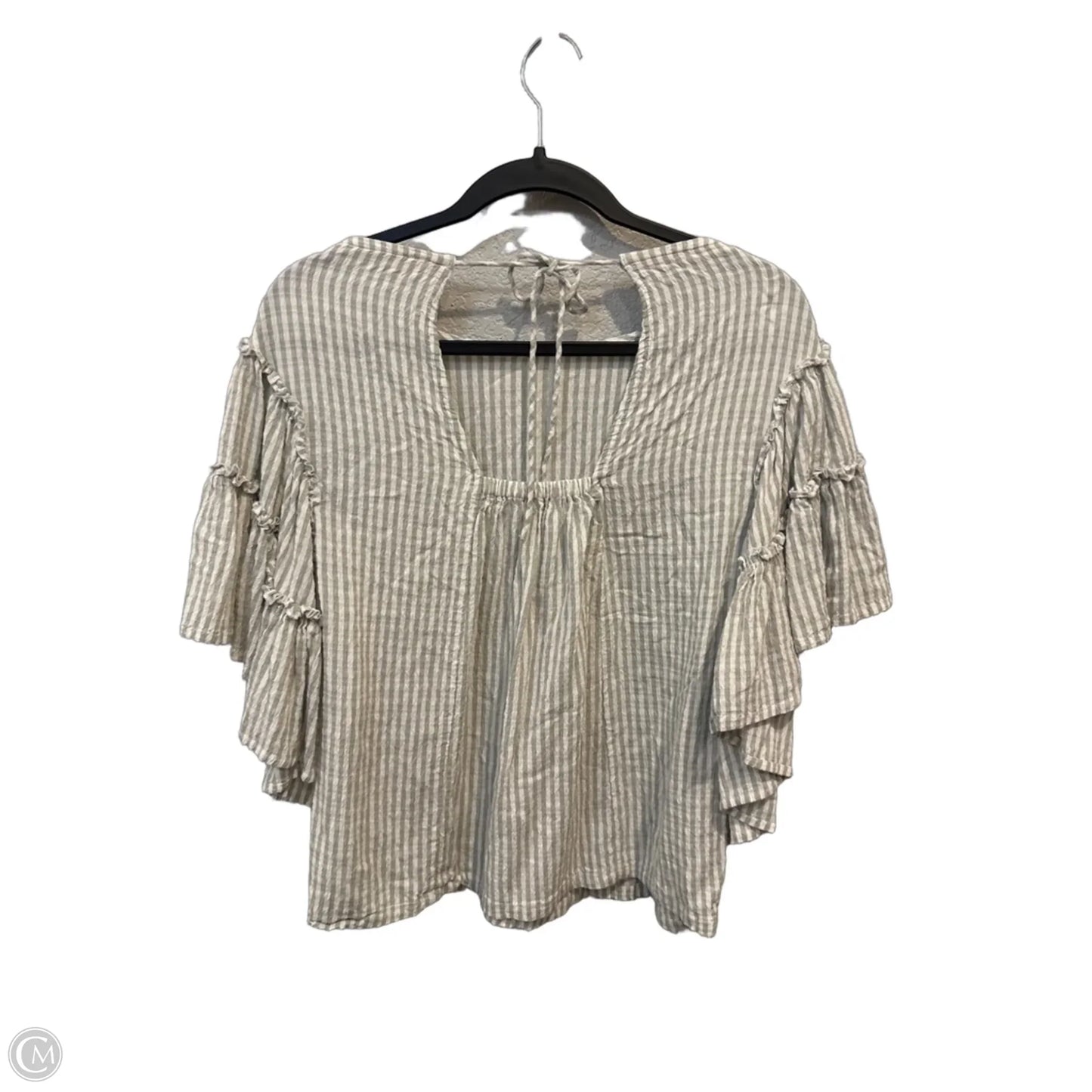 Top Short Sleeve By Chelsea And Theodore In Striped Pattern, Size: S