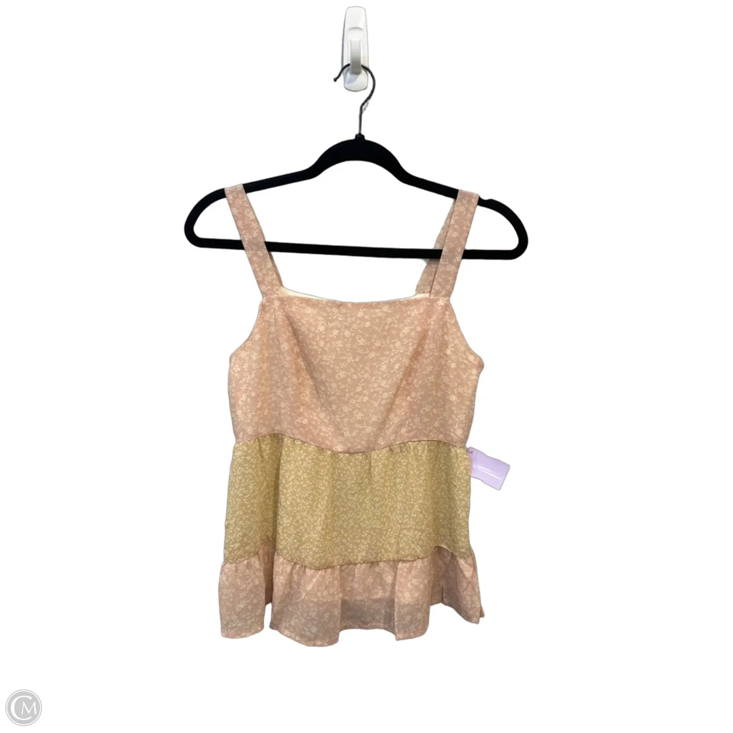 Tank Top By Paper Crane In Pink & Yellow, Size: S