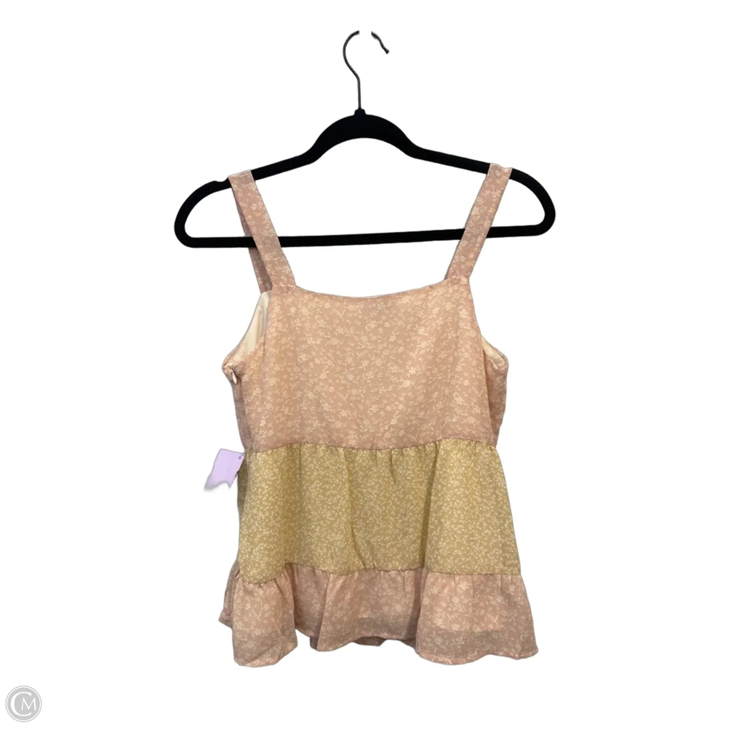 Tank Top By Paper Crane In Pink & Yellow, Size: S