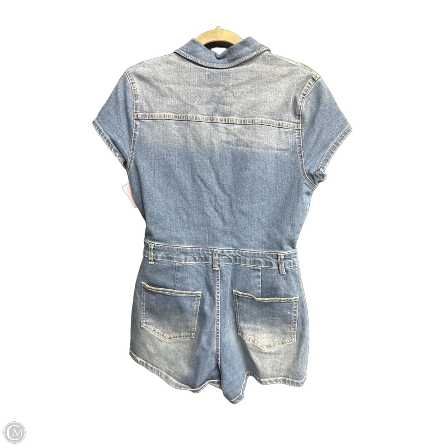 Romper By Love Tree In Blue Denim, Size: M
