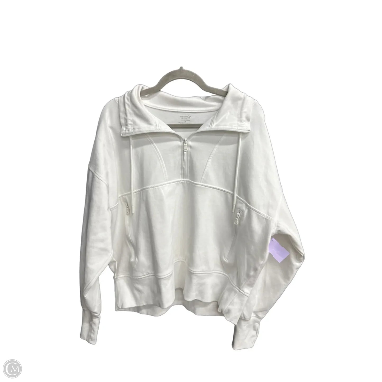 Athletic Jacket By Old Navy In White, Size: 2x