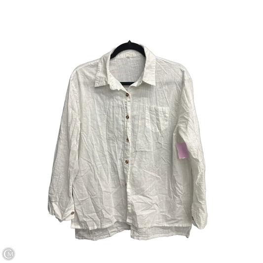 Top Long Sleeve By Clothes Mentor In White, Size: Xl