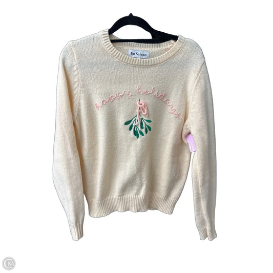Sweater By En Saison In Cream, Size: M