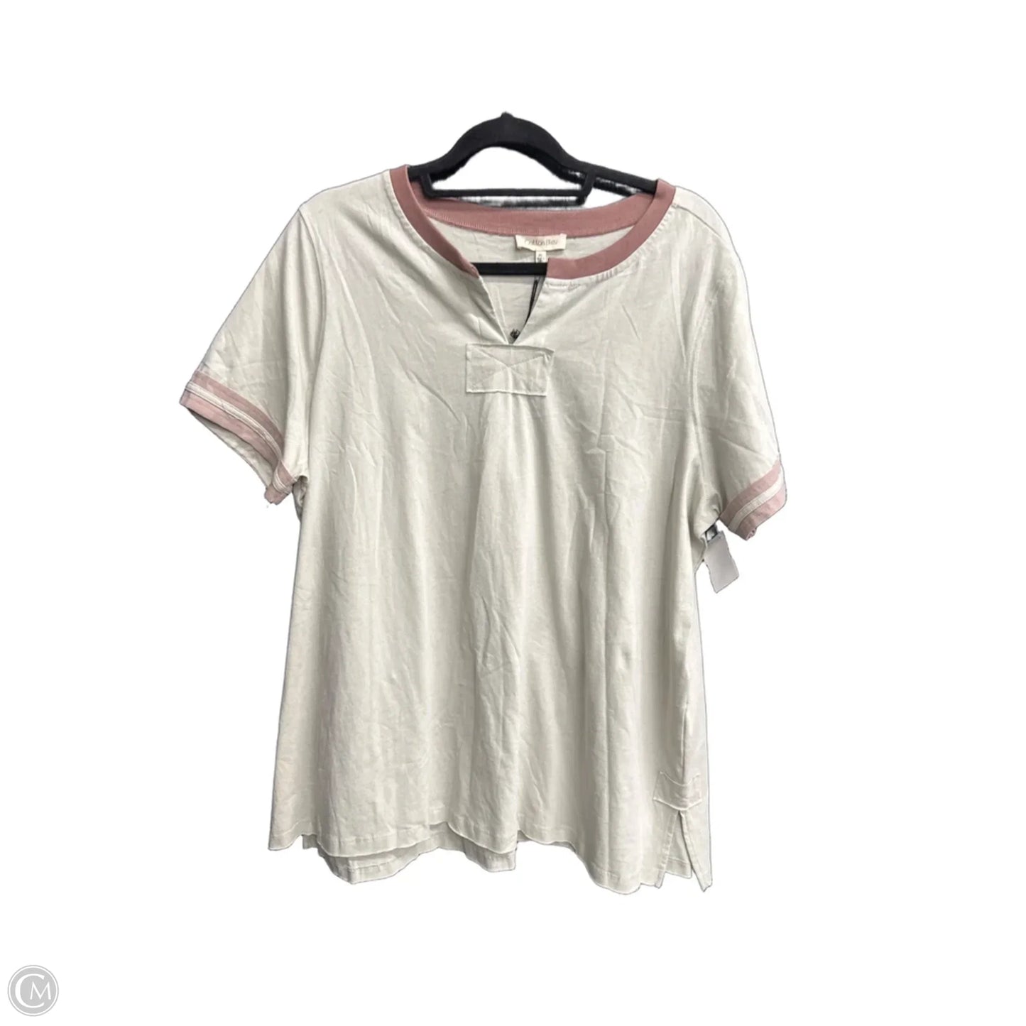 Top Short Sleeve By Cotton Bleu In Blue & Brown, Size: Xl
