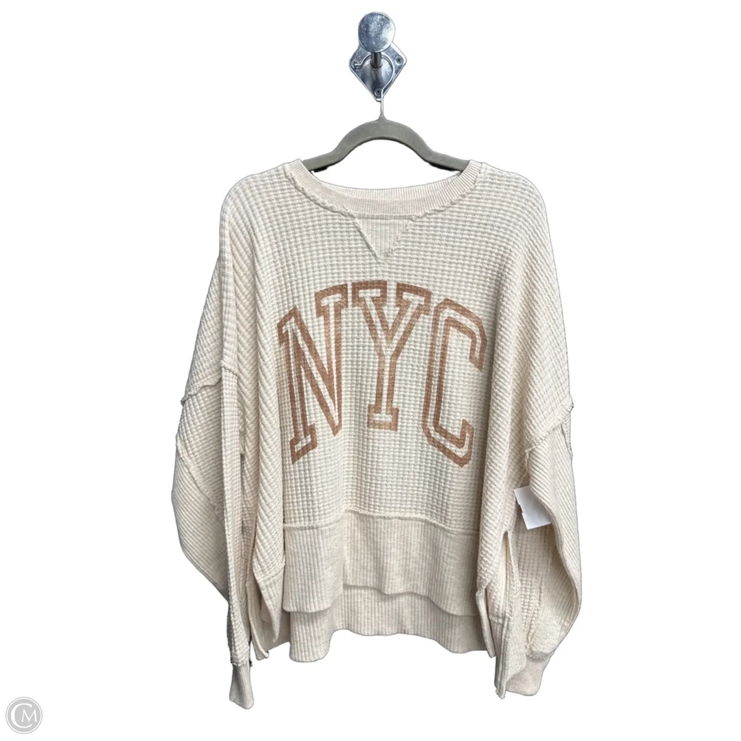 Sweatshirt Crewneck By American Eagle In Tan, Size: Xs