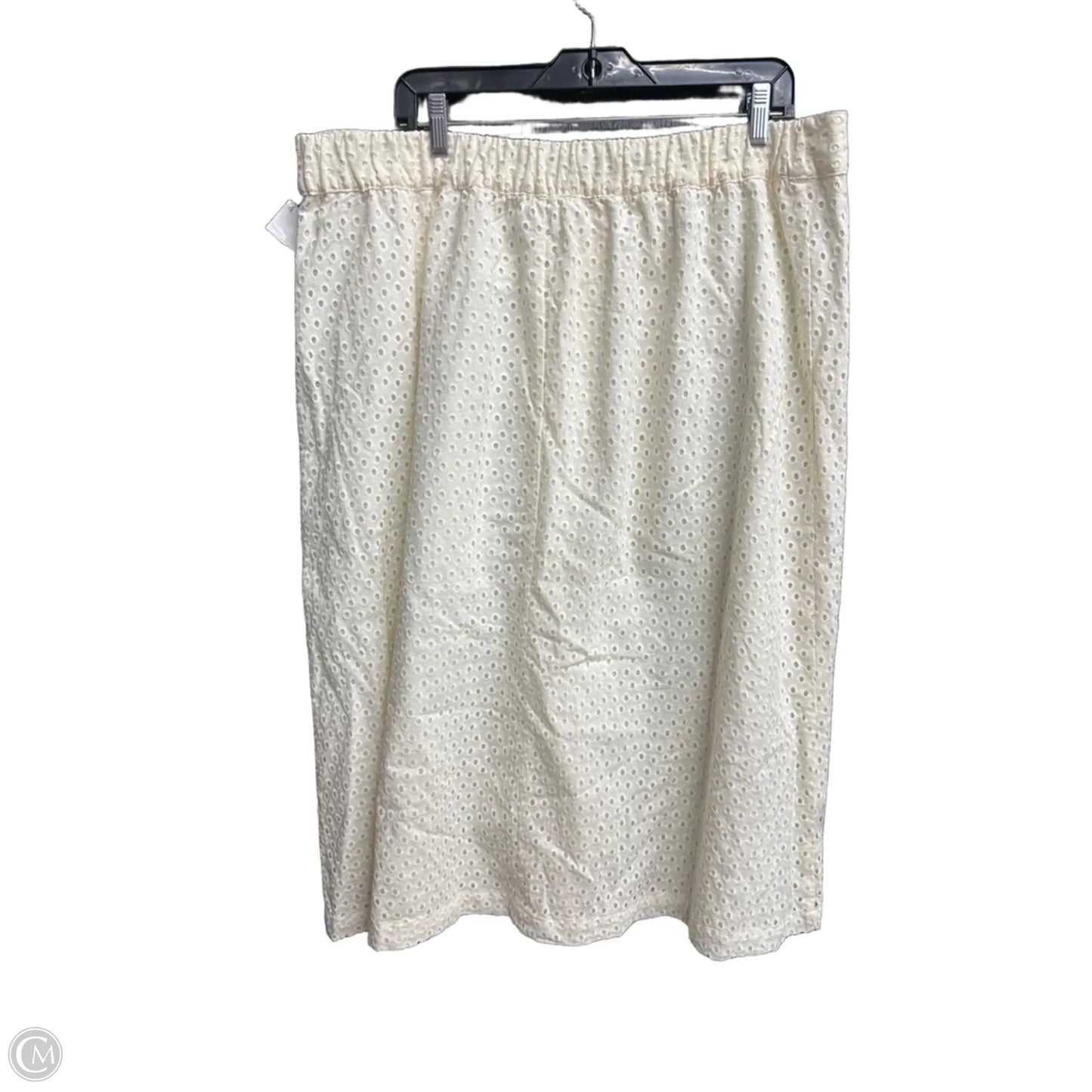 Skirt Midi By Evri In Cream, Size: 1x
