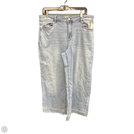 Jeans Wide Leg By Cato In Blue Denim, Size: 14