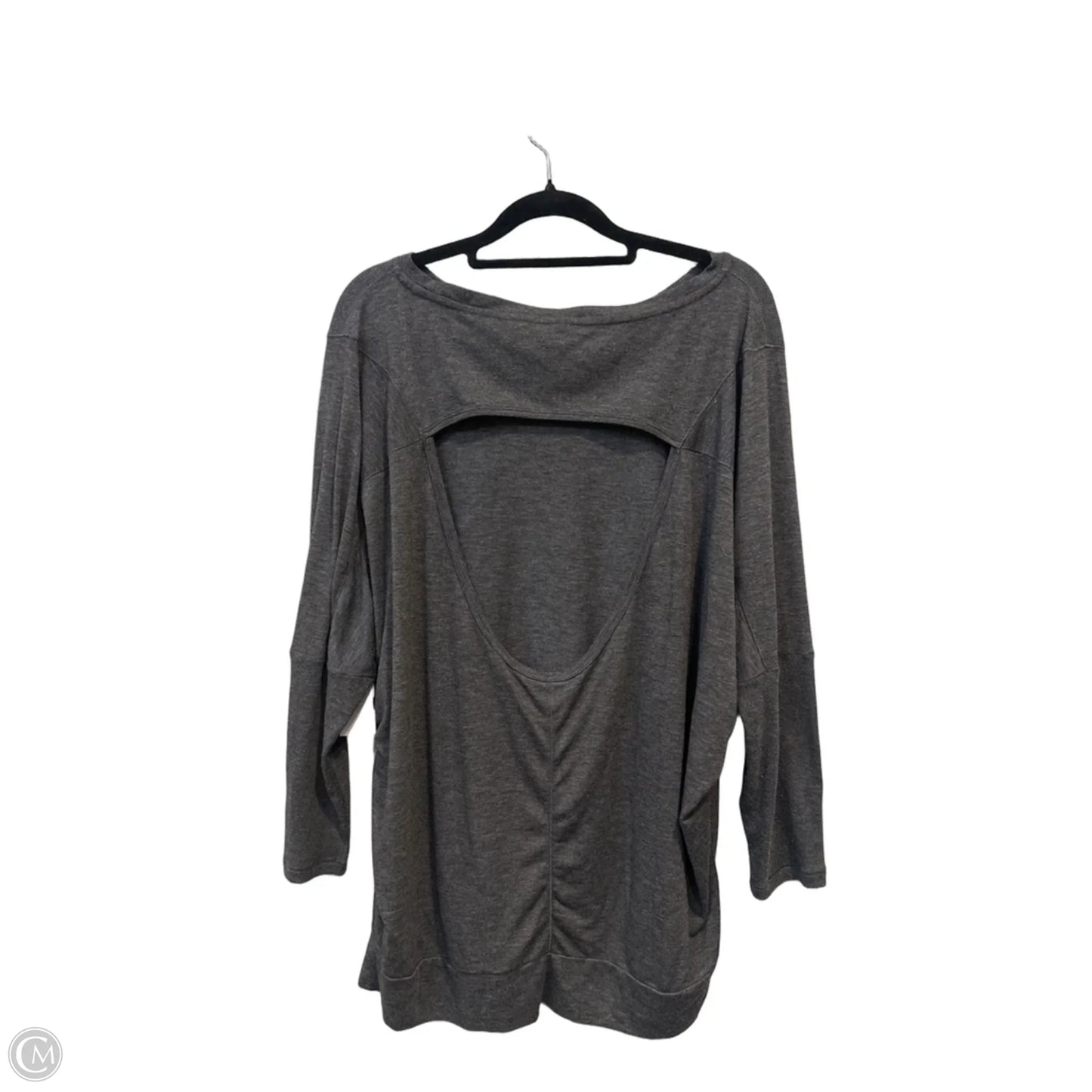 Athletic Top Long Sleeve Crewneck By Champion In Grey, Size: L