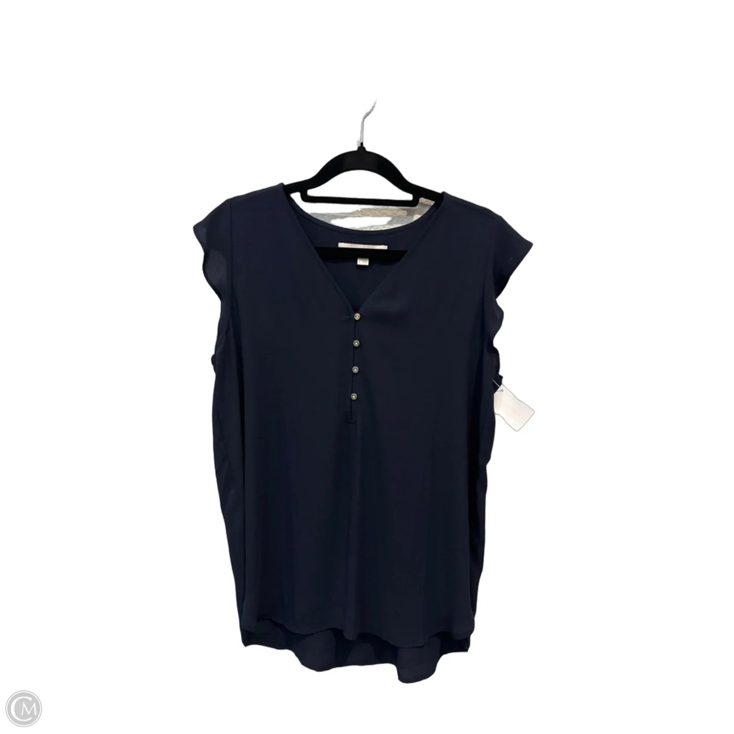 Top Sleeveless By Loft In Navy, Size: S