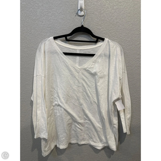 Top 3/4 Sleeve Basic By Eileen Fisher In White, Size: L