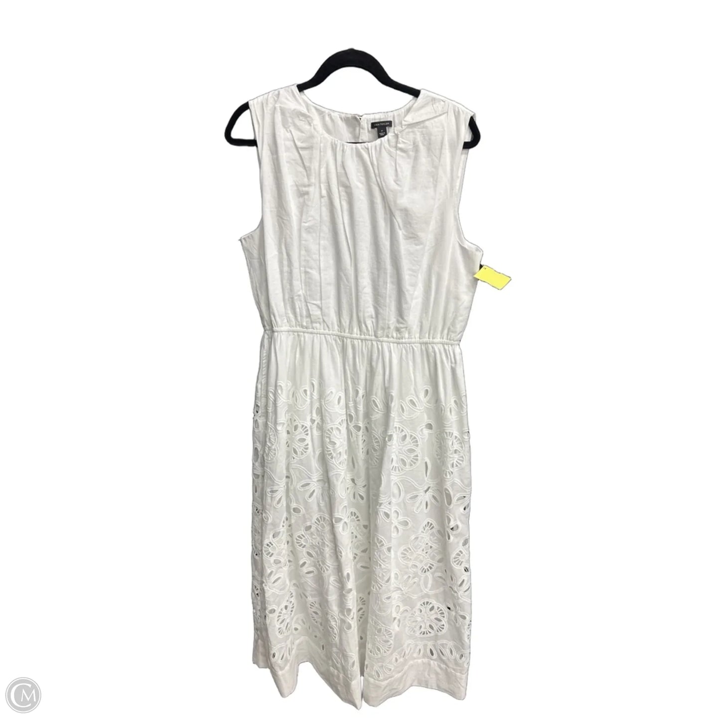 Dress Casual Maxi By Ann Taylor In White, Size: 14