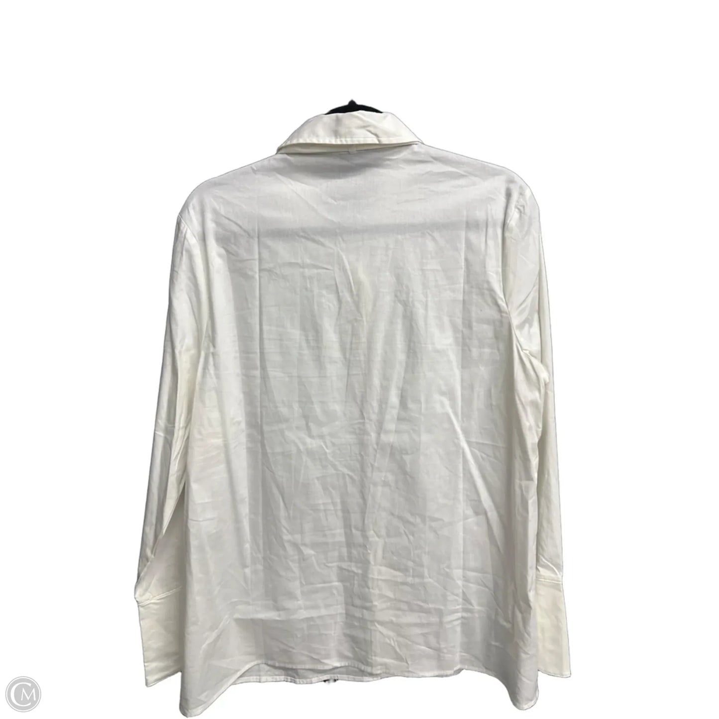 Top Long Sleeve By Scoop In White, Size: L