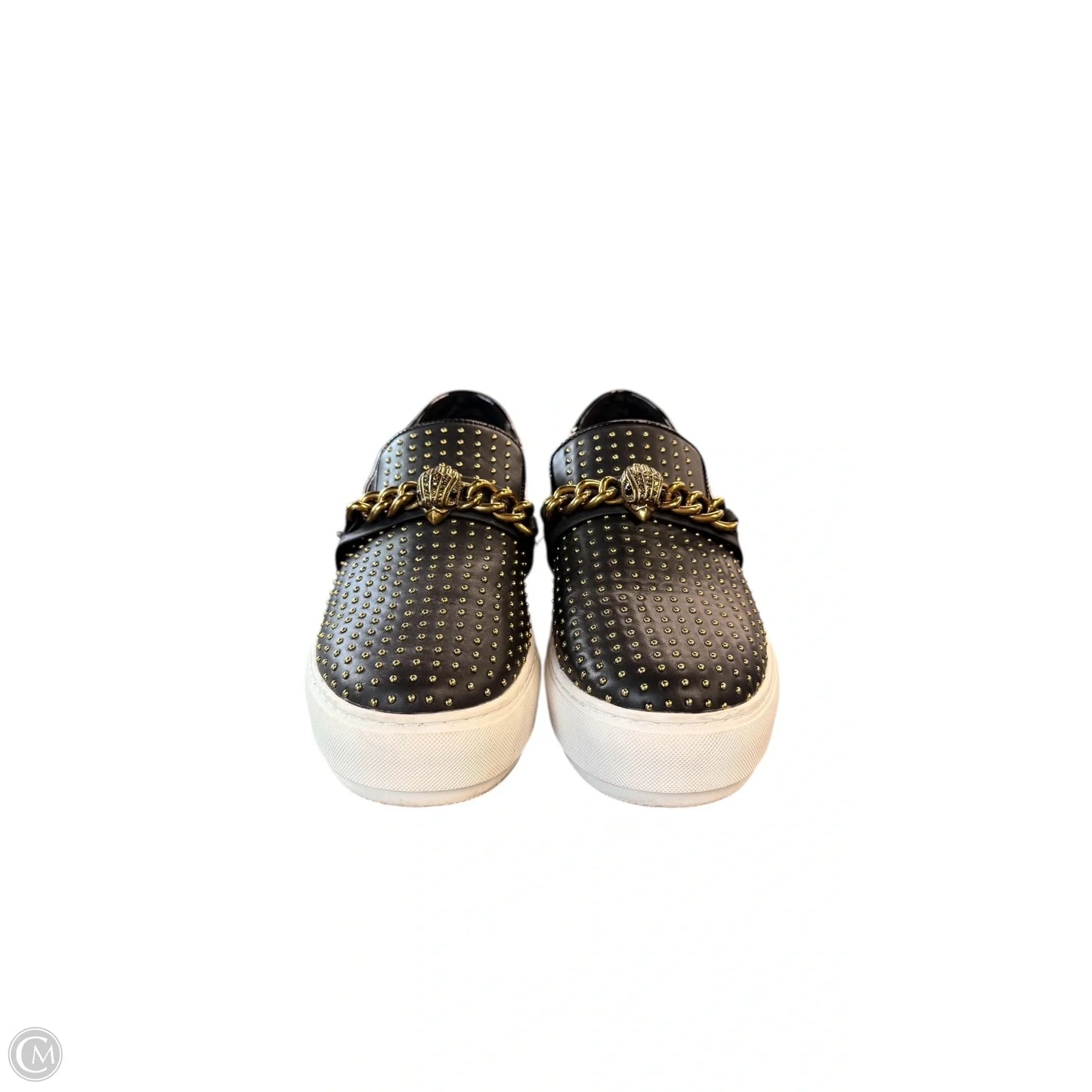 Shoes Designer By Kurt Geiger In Black & Gold, Size: 8.5