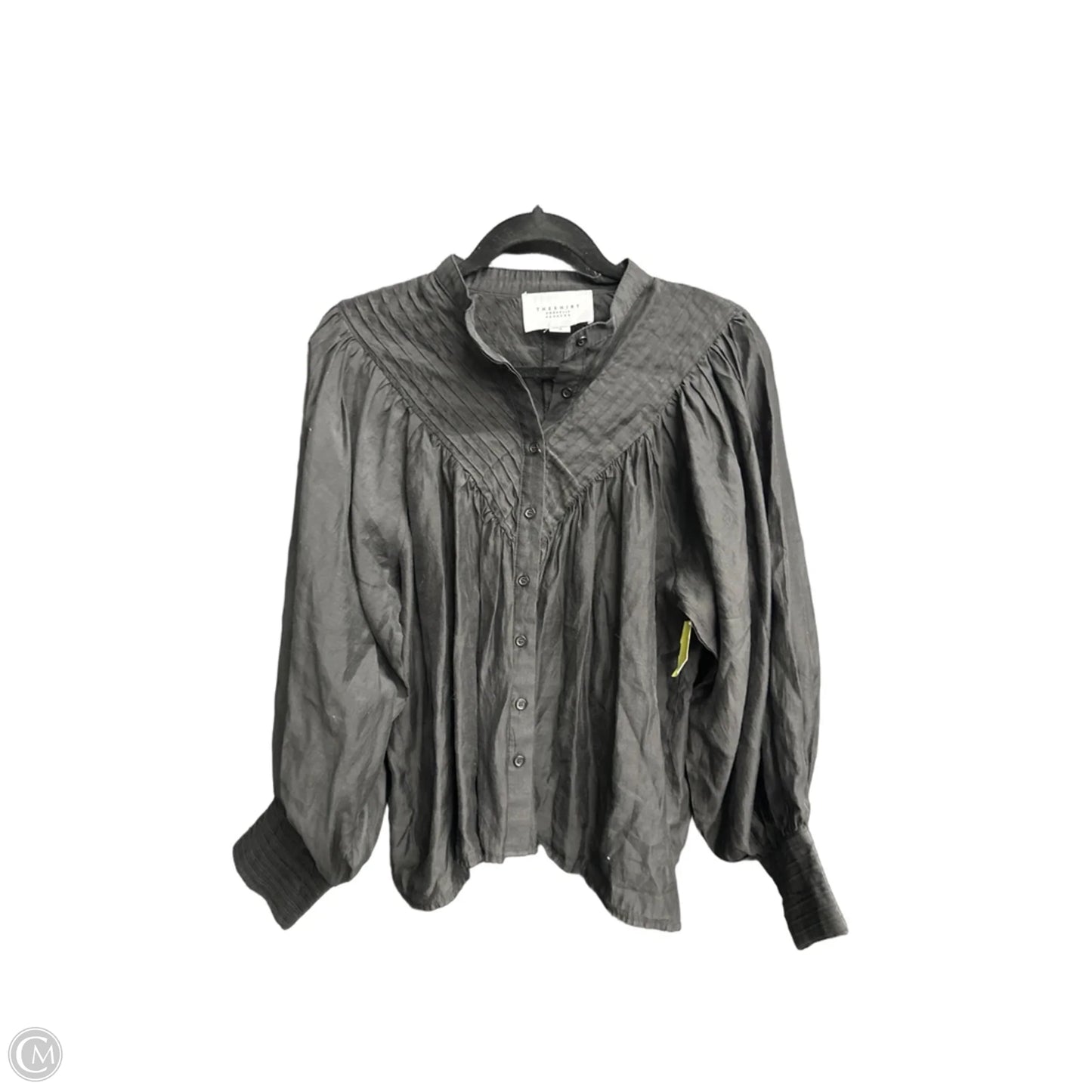 Blouse Long Sleeve By Clothes Mentor In Black, Size: M