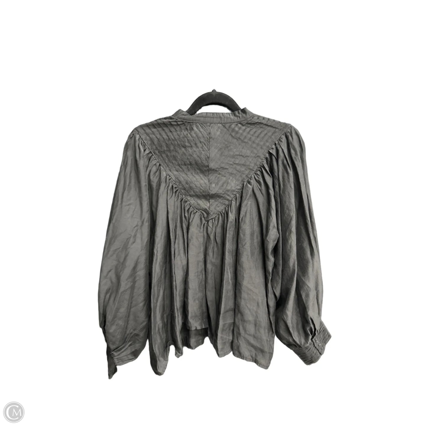 Blouse Long Sleeve By Clothes Mentor In Black, Size: M